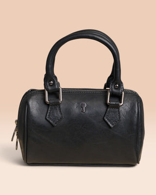 Women’s Crust Leather Structured Handbag - STEVEN