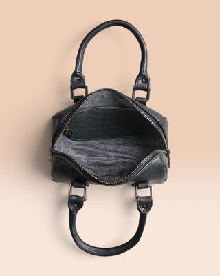 Women’s Crust Leather Structured Handbag - STEVEN