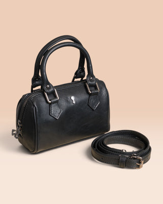 Women’s Crust Leather Structured Handbag - STEVEN