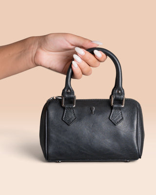 Women’s Crust Leather Structured Handbag - STEVEN