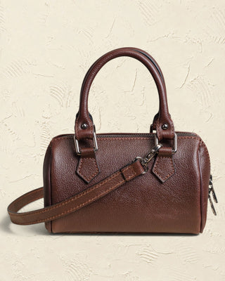 Borsa a mano Benheart | Made in Italy, Made with Heart in pelle di agnello marrone con tracolla rimovibile