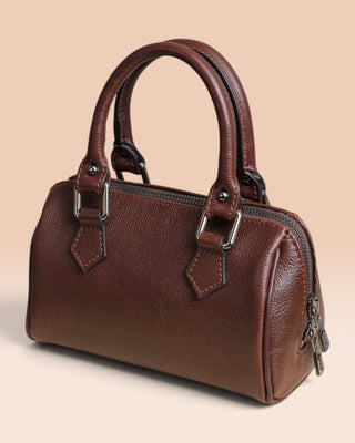 Women’s Crust Leather Structured Handbag - STEVEN