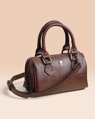 Women’s Crust Leather Structured Handbag - STEVEN