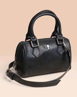 Women’s Crust Leather Structured Handbag - STEVEN