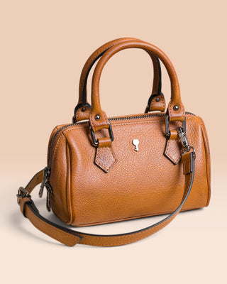 Women’s Crust Leather Structured Handbag - STEVEN