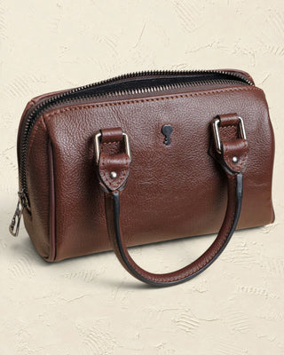 Borsa a mano Benheart | Made in Italy, Made with Heart in pelle di agnello marrone con chiusura a zip