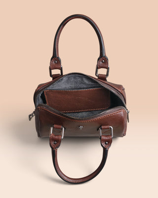 Women’s Crust Leather Structured Handbag - STEVEN