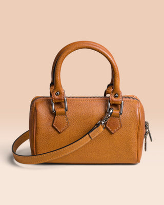 Women’s Crust Leather Structured Handbag - STEVEN