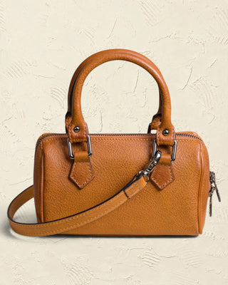 Borsa a mano Benheart | Made in Italy, Made with Heart in pelle di agnello color cuoio con tracolla rimovibile