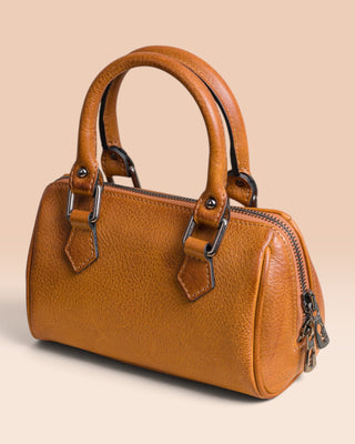 Women’s Crust Leather Structured Handbag - STEVEN