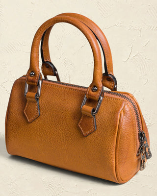 Borsa a mano Benheart | Made in Italy, Made with Heart in pelle di agnello color cuoio con manici strutturati