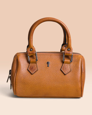 Women’s Crust Leather Structured Handbag - STEVEN