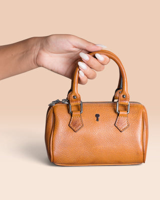 Women’s Crust Leather Structured Handbag - STEVEN