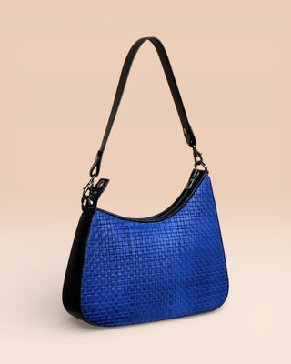 Braided Leather Shoulder Bag - BUBY BRAIDED