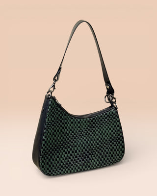 Braided Leather Shoulder Bag - BUBY BRAIDED