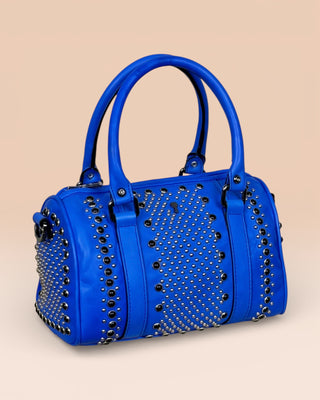 Women's Studded Leather Bowler Bag - DOM MAGIC