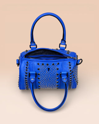 Women's Studded Leather Bowler Bag - DOM MAGIC