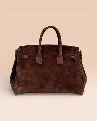 Borsa in camoscio borchiata - GINEVRA MEDIUM