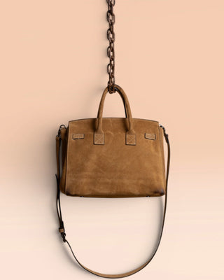 Women's Suede Bag - GINEVRA Small Suede