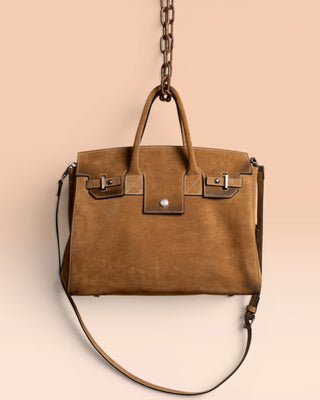 Women's Handmade Suede Bag - Ginevra Medium
