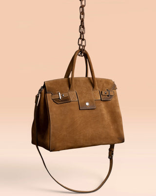 Women's Handmade Suede Bag - Ginevra Medium