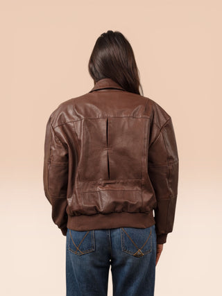 Giacca Oversize in Pelle di Agnello - HAJAR