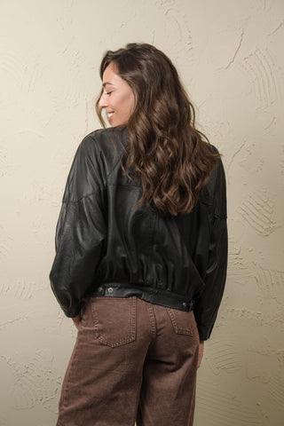 Women’s Oversized Leather Jacket - JASMINE