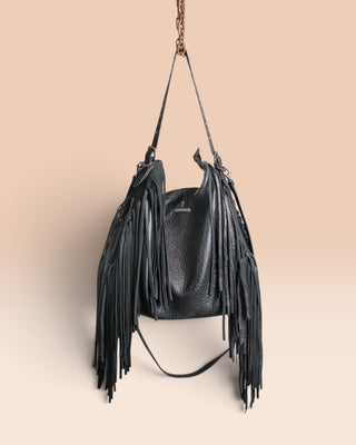 Women's Lambskin Leather Fringe Bag - VENICE NEW ZEALAND