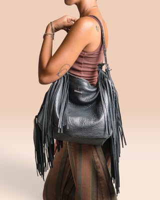 Women's Lambskin Leather Fringe Bag - VENICE NEW ZEALAND