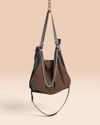 Women’s Double Suede and Leather Bag - VENICE