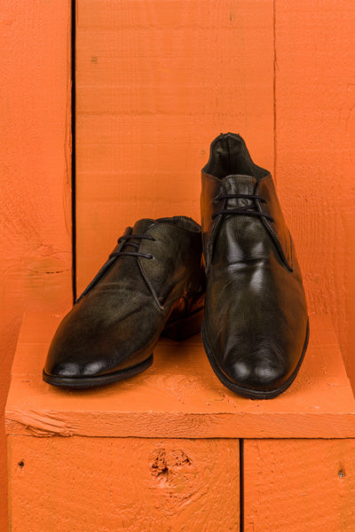 Benheart Amato 5999 men's lace-up leather Derby shoes in Bosco color, front angled and top view.