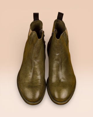 Benheart Aufiero 1434 men’s Chelsea boots in cocker leather, top view, handcrafted in Italy.