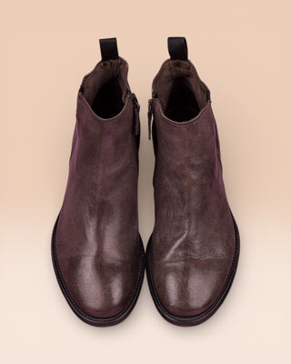 Benheart Aufiero 1434 men’s Chelsea boots in pietra fumo stone grey, top view, handcrafted in Italy