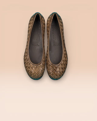 Woven Leather Ballet Flats - BELLARI B970