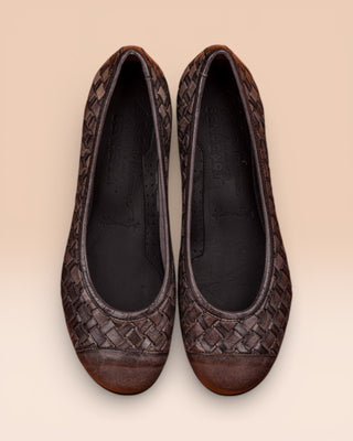 Braided Buffalo Leather Ballet Flats - PAGNINI B971
