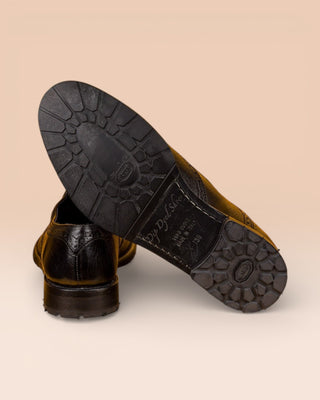 Buffalo Leather Slip-On Brogue Shoes - MARTELLI D530