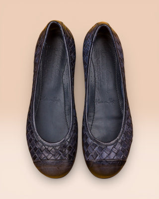 Braided Buffalo Leather Ballet Flats - PAGNINI B971
